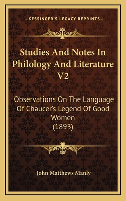 Studies And Notes In Philology And Literature V... 1164961985 Book Cover
