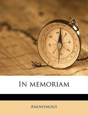 In Memoriam 1149385677 Book Cover