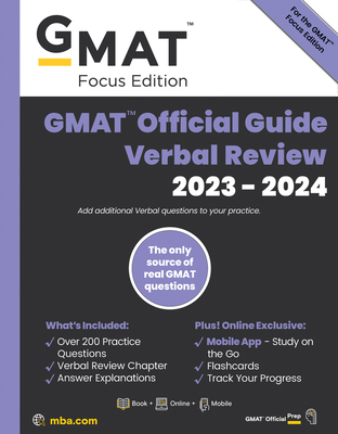GMAT Official Guide Verbal Review 2023-2024, Fo... 1394169965 Book Cover