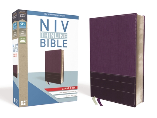 NIV, Thinline Bible, Large Print, Imitation Lea... [Large Print] 0310448425 Book Cover