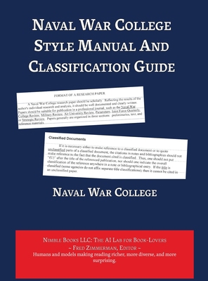 Naval War College Style Manual And Classificati... 1608883175 Book Cover