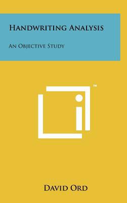 Handwriting Analysis: An Objective Study 1258070022 Book Cover