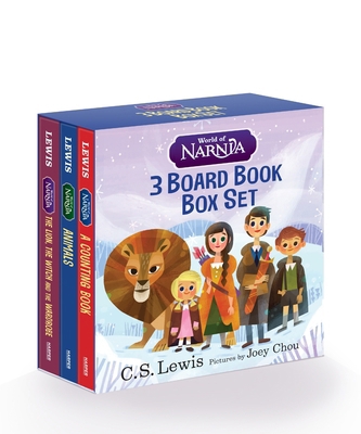 World of Narnia: 3 Board Book Box Set: The Lion... 0063446294 Book Cover
