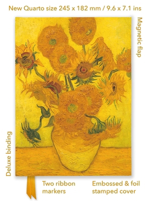 Vincent Van Gogh: Sunflowers (Foiled Quarto Jou... 1835627390 Book Cover