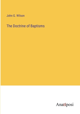 The Doctrine of Baptisms 3382126443 Book Cover