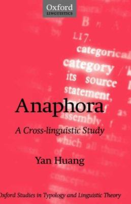 Anaphora: A Cross-Linguistic Study 0198235291 Book Cover