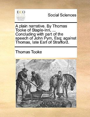 A plain narrative. By Thomas Tooke of Staple-In... 117036778X Book Cover