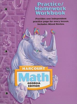 Harcourt Math Georgia Edition Practice/Homework... 0153495421 Book Cover