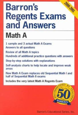 Math A (Barron's Regents NY) 0764115529 Book Cover