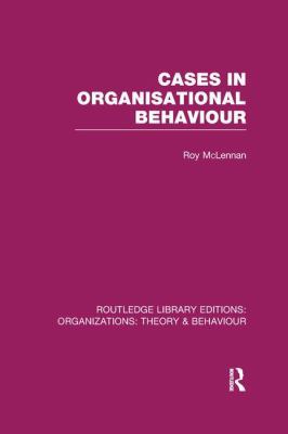 Cases in Organisational Behaviour (RLE: Organiz... 1138969907 Book Cover