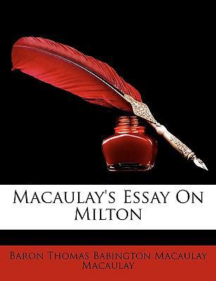 Macaulay's Essay on Milton 1146768699 Book Cover