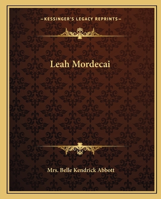 Leah Mordecai 1162670347 Book Cover