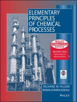 WIE Elementary Principles of Chemical Processes... 047137587X Book Cover