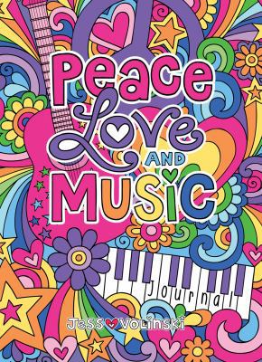 Notebook Doodles Peace Love and Music Guided Jo... 164178072X Book Cover