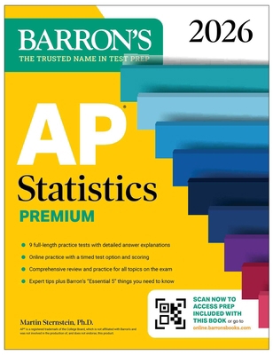 AP Statistics Premium, 2026: Prep Book with 9 P... 1506296572 Book Cover