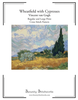 Wheatfield with Cypresses Cross Stitch Pattern ... B0DNSY5319 Book Cover