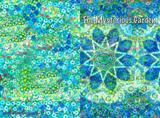 Mysterious Garden Lined Notebook Journal, Kaleidoscope and Flowers, Stain Glass Cover Artwork