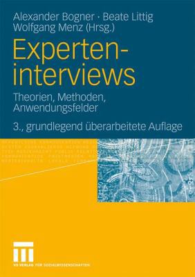 Experteninterviews: Theorien, Methoden, Anwendu... [German] 3531162594 Book Cover