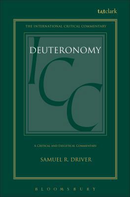 Deuteronomy (International Critical Commentary) 0567050033 Book Cover