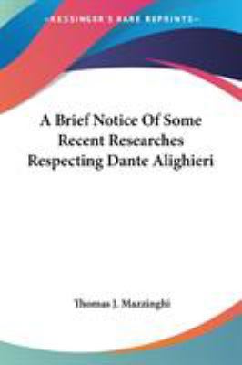 A Brief Notice Of Some Recent Researches Respec... 1432518607 Book Cover