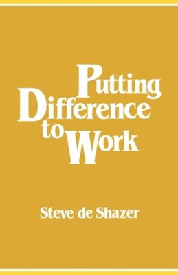 Putting Difference to Work 0393334708 Book Cover