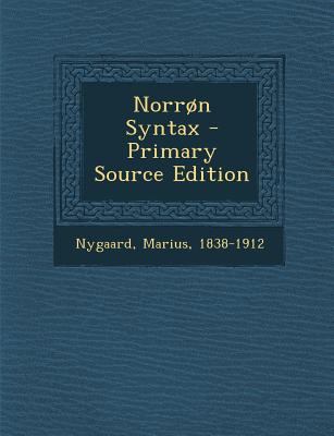 Norron Syntax - Primary Source Edition [Danish] 1295694727 Book Cover