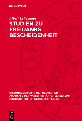 Studien Zu Freidanks Bescheidenheit [German] 3112726820 Book Cover