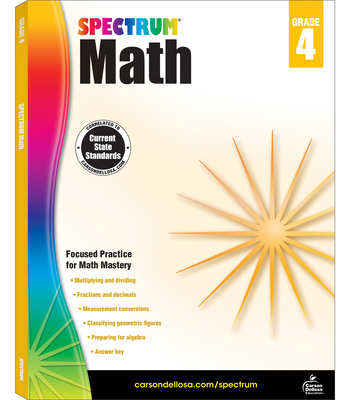 Spectrum Math Workbook, Grade 4: Volume 5 B00OYB08EY Book Cover
