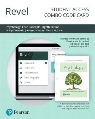 Revel for Psychology: Core Concepts -- Combo Ac... 0135192889 Book Cover