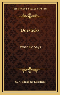 Doesticks: What He Says 1163858056 Book Cover