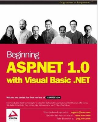 Beginning ASP.NET 1.0 with VB.NET 1861007337 Book Cover