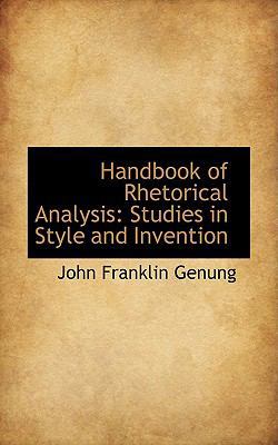 Handbook of Rhetorical Analysis: Studies in Sty... 0559965370 Book Cover