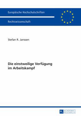 Die einstweilige Verfuegung im Arbeitskampf [German] 3631664923 Book Cover