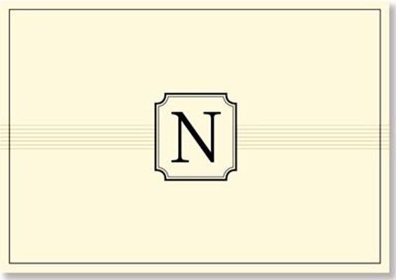 Note Card: N Monogram 1441316507 Book Cover