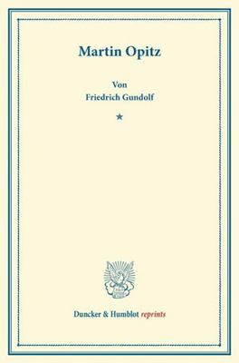 Martin Opitz. [German] 3428164075 Book Cover