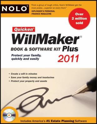Quicken Willmaker 2011: Book & Software Kit B0051VE1O4 Book Cover