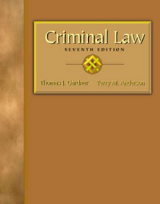 Criminal Law 0534512674 Book Cover