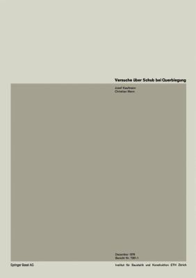 Versuche Über Schub Und Querbiegung [German] 3764309075 Book Cover