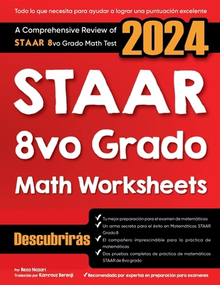 Hojas de trabajo de matemáticas de STAAR 8vo Gr... [Spanish]            Book Cover