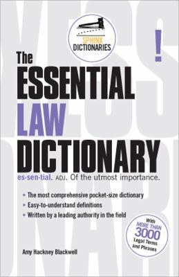 The Essential Law Dictionary 1572486503 Book Cover