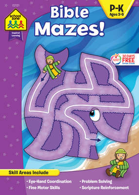 School Zone Bible Mazes! Workbook 0887437915 Book Cover