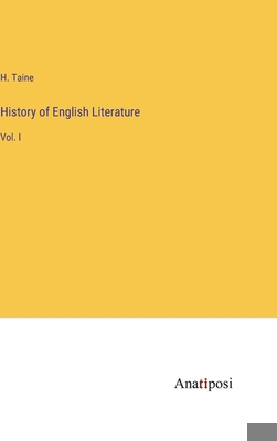 History of English Literature: Vol. I 3382148773 Book Cover