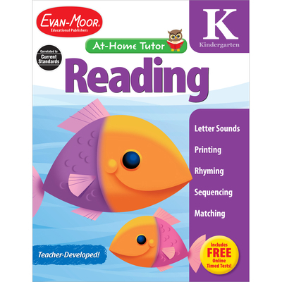 At Home Tutor Reading, Grade K 1629380016 Book Cover