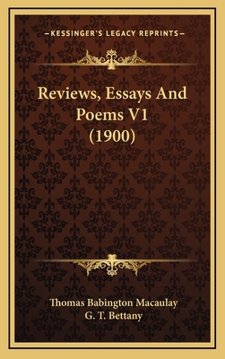 Reviews, Essays and Poems V1 (1900) 1164450239 Book Cover