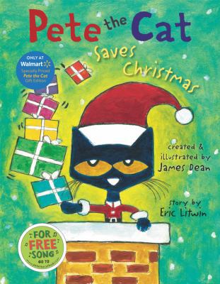 Pete the Cat Saves Christmas 0062876597 Book Cover
