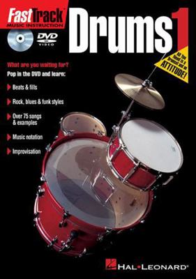 Fast Track Drums 1 (DVD) 1423463277 Book Cover
