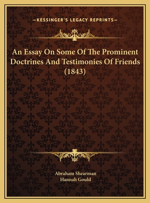 An Essay On Some Of The Prominent Doctrines And... 1169389007 Book Cover