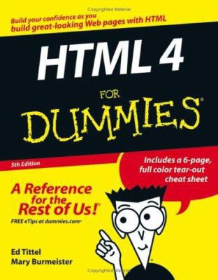 HTML 4 for Dummies 0764589172 Book Cover