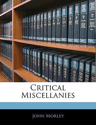 Critical Miscellanies 1145705545 Book Cover