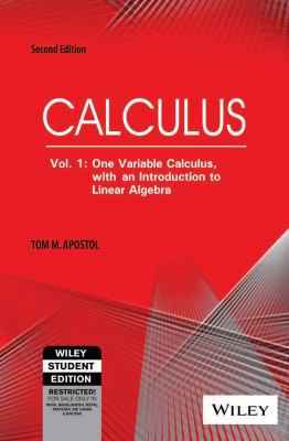 Calculus: One-Variable Calculus With An Introdu... B0072K5UIS Book Cover